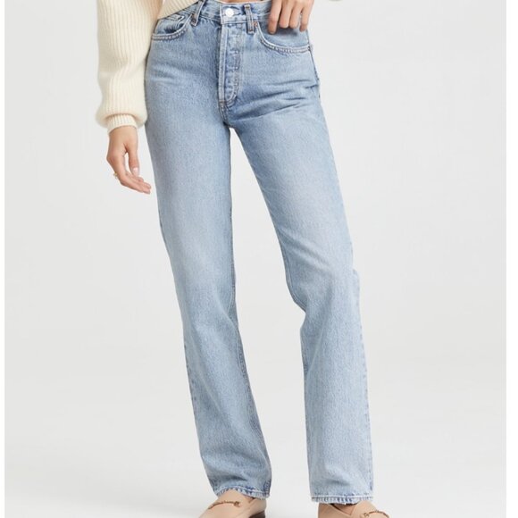 AGOLDE Lana Mid Rise Straight Jeans- Size 25 - Picture 1 of 7
